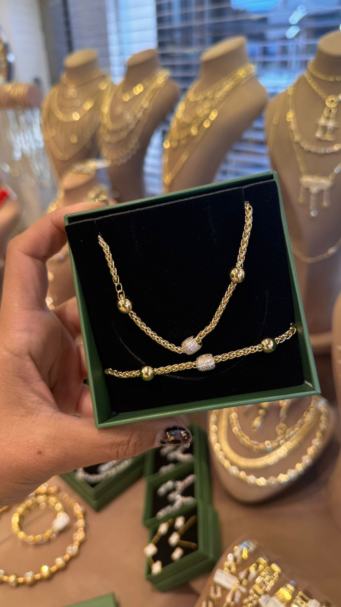 Üç Top Halat Kolye Bileklik Set