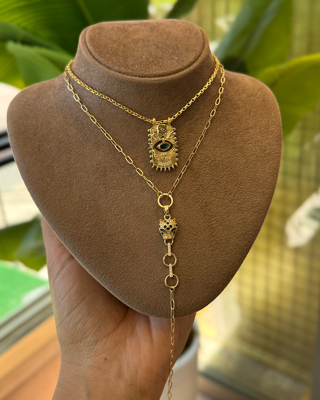 Kaplan Plaka Göz Kolye