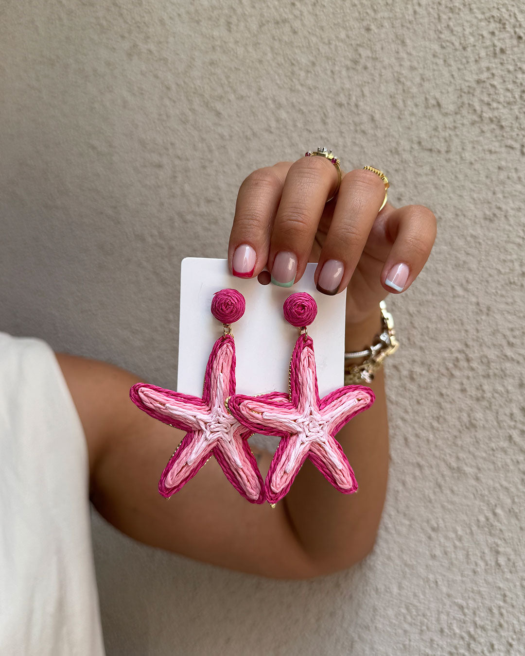 Pembe Deniz Yıldızı Küpe