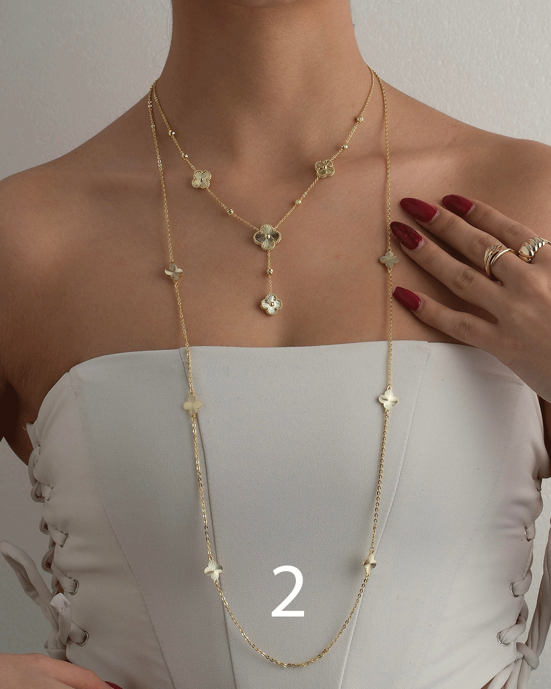 Marka Gold Yonca Kolye